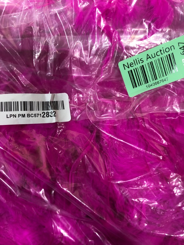 Photo 1 of THARAHT Hot Pink Chandelle Turkey Feather Boa 2Yard 100g for DIY Craft Home Dancing Wedding Party Halloween Costume Decoration Feather Boa