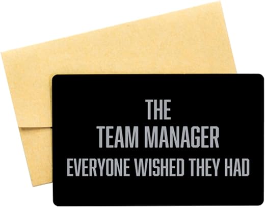 Photo 1 of Inspirational Black Foil Card for Team Manager, The Team Manager Everyone Wishes They Had, Best Birthday and Christmas Gift for Team Manager