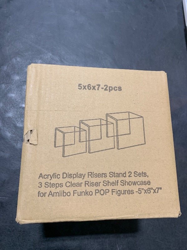 Photo 1 of ACRYLIC DISPLAY RISERS STAND 2 SETS 