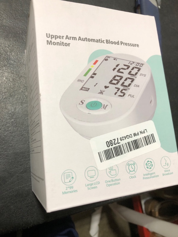 Photo 1 of Blood Pressure Monitors, Bp Monitor - Blood Pressure Machine Large Cuff Blood Pressure Monitor Upper Arm Cuff 8.7''-17.3'', Large Screen, 2 Users Total 198 Memories
