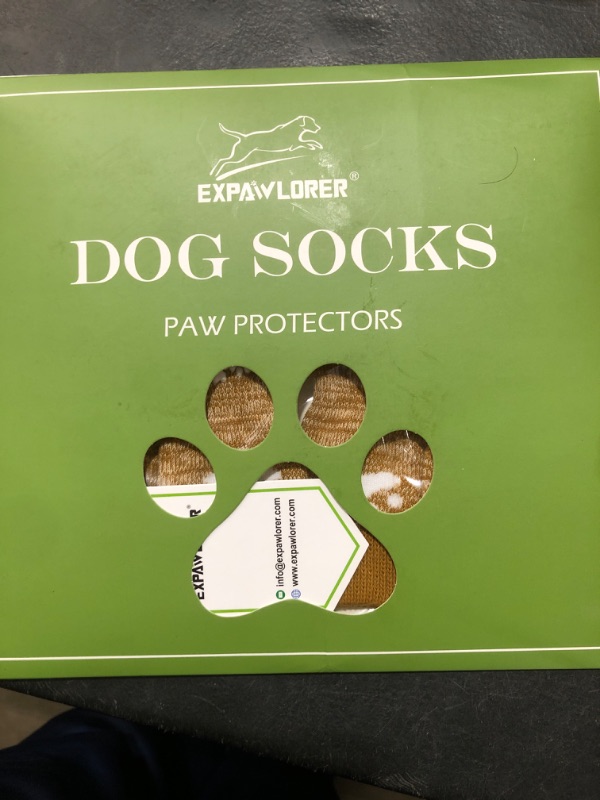 Photo 2 of EXPAWLORER Anti Slip Dog Socks to Prevent Licking Paws, Dog Shoes for Hot Pavement, Dog Booties for Small Medium Large Senior Dogs, Traction Control Dog Boots & Paw Protectors for Hardwood Floors