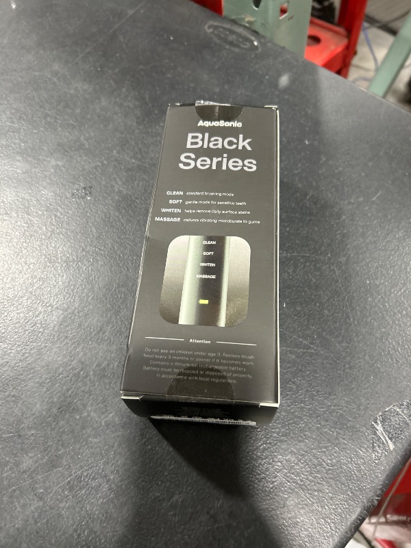 Photo 1 of Aquasonic Black Series Ultra Whitening Toothbrush – ADA Accepted Electric Toothbrush- 8 Brush Heads & Travel Case – 40,000 VPM Electric Motor & Wireless Charging - 4 Modes w Smart Timer