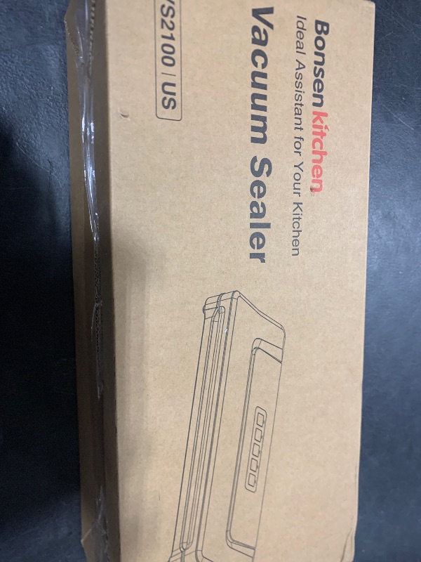 Photo 1 of [Updated 2025] Bonsenkitchen Vacuum Sealer Machine + 40 Vacuum Bags, Fast-Compact/Multi-Functional Food Vacuum Sealer with External Vacuum System, Silver