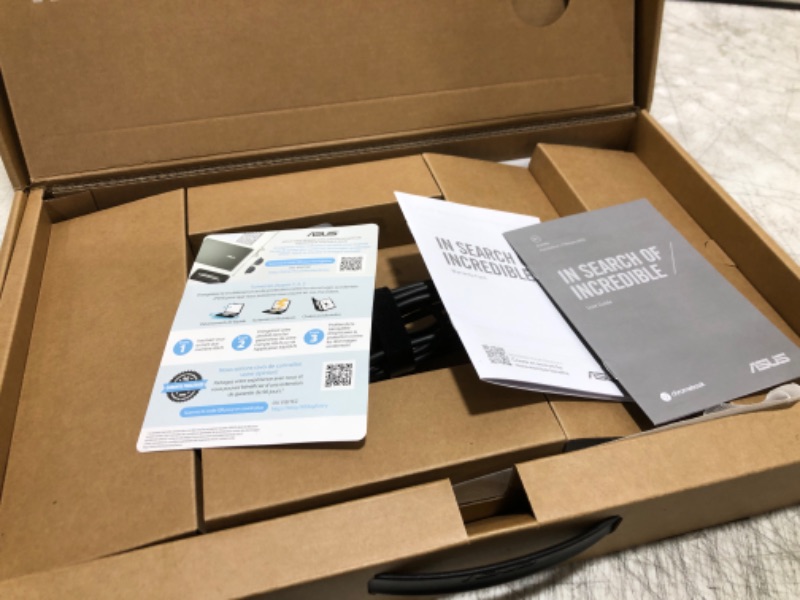 Photo 1 of ASUS Chromebook CX1, 14" FHD, Intel® Celeron N4500 Processor, 64GB Storage, 4GB RAM, ChromeOS, Transparent Silver, CX1400CKA-AS44F