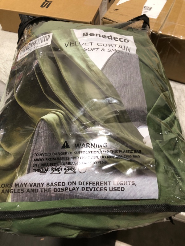 Photo 1 of Benedeco Burgundy Velvet Curtains for Bedroom Window, Super Soft Luxury Drapes, Room Darkening Thermal Insulated Rod Pocket Curtain for Living Room, W52 by L120 inches, 2 Panels