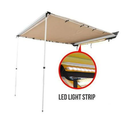 Photo 1 of KickAss 6.5 X 8 Heavy Duty Car Roof Awning with LED Light Strip
