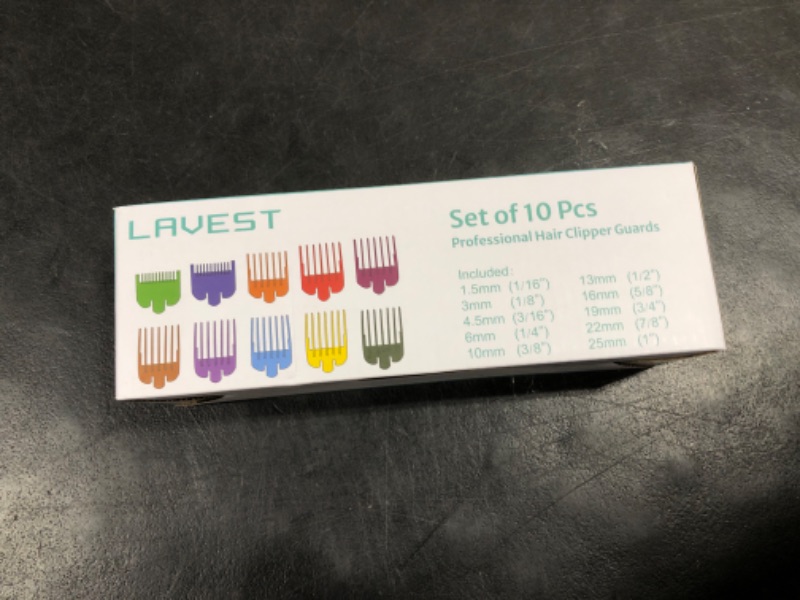 Photo 1 of 10 Professional Hair Clipper Guards Cutting Guides Fits for Most Wahl Clippers with Organizer, Color Coded Clipper Combs Replacement - 1/16" to 1"