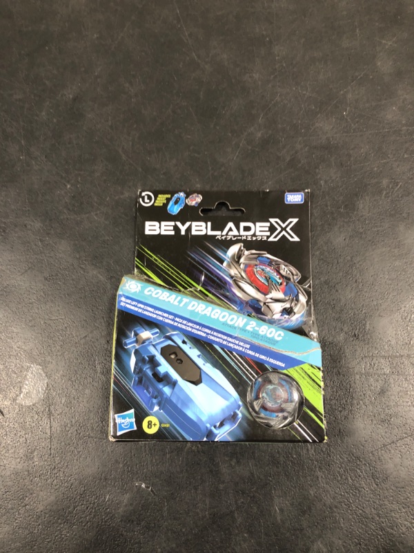 Photo 1 of Beyblade X Cobalt Dragoon 2-60C Deluxe Left-Spin String Launcher Set with Attack Type Top Left-Spinning Top Toy; Great Gift for 8 Year Old Boys and Girls