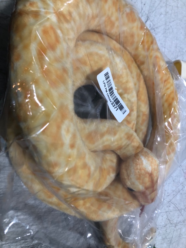 Photo 1 of Nufakumi Snake Stuffed Animal Plush Snakes Toys Giant Fake Python Lifelike Giant Boa Constrictor Soft Animal Prank Props for Home Party Decor