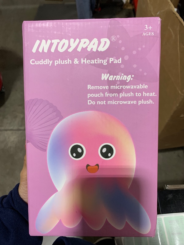 Photo 2 of Intoypad Microwavable Heating Pad for Period Cramps,12"x8" Cute Octopus Microwave Heating Pad for Pain Relief - Menstrual Cramps, Back, Neck Shoulder and Knee, Microwavable Stuffed Animal Heat Pad