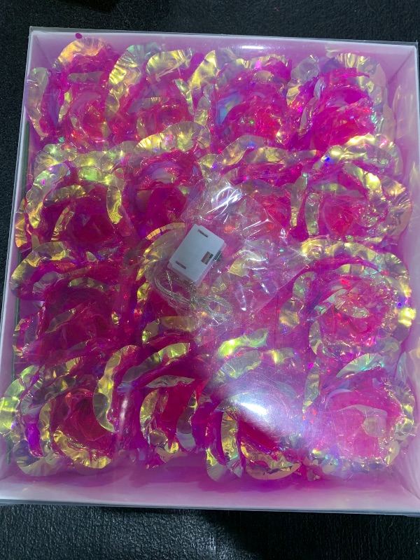 Photo 1 of 16Pcs Galaxy Rose Artificial Pink Flowers Gifts Decorations for Women Mom Sister Wife Daughters, Forever Glitter Rainbow Rose Gifts for Her, Wedding, Birthday, Anniversary, Mother's Day