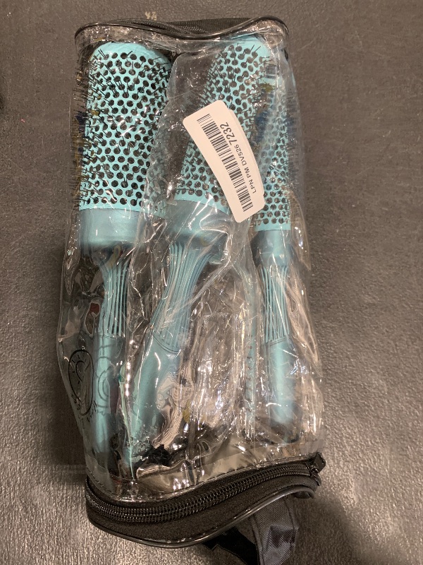 Photo 1 of 5pcs Round hair Brush Set for Blow Drying Curling, Professional curly hair brushBrush Leaves Hair Shiny Heat Styling Brush 5 Different Sizes Works Very Well with The Blow Dryer