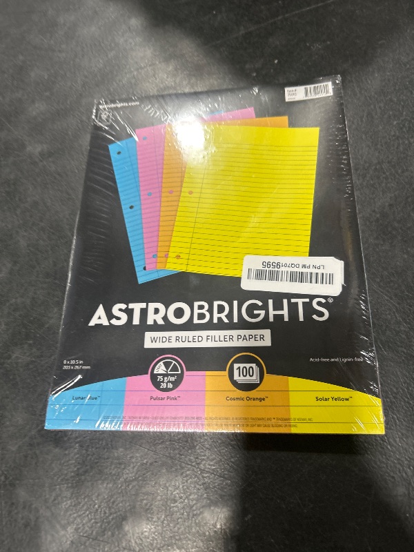 Photo 1 of Astrobrights Color Paper, 8.5” x 11”, 24 lb/89 gsm,"Spectrum" 25-Color Assortment, 150 Sheets (80933-01)