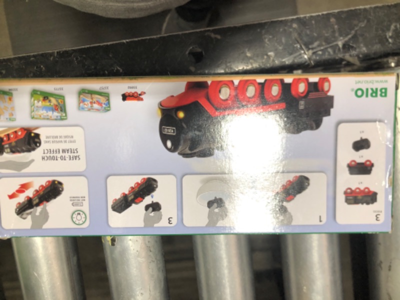 Photo 1 of BRIO World 33884 Battery-Operated Steaming Train – Press Action Button 3 Sec for Real Cool-to-Touch Steam | Enhances Motor Skills & Imagination for Kids Age 3 and Up