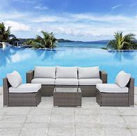 Photo 1 of wicker couch set (grey and white)