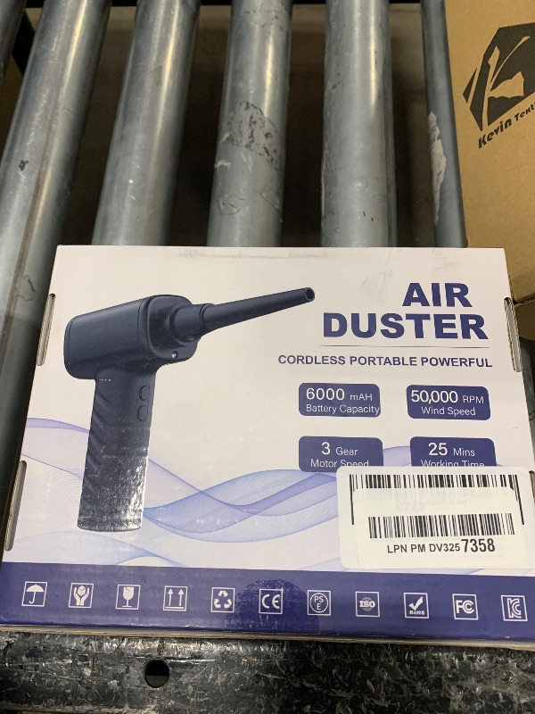 Photo 1 of Compressed Air Duster, Good Alternative to Air Cans, 3-Gear Adjustable 50000 RPM Electric Air Duster with LED Light, Keyboard Cleaner 6000mAh Rechargeable Cordless Air Blower for Computer Car