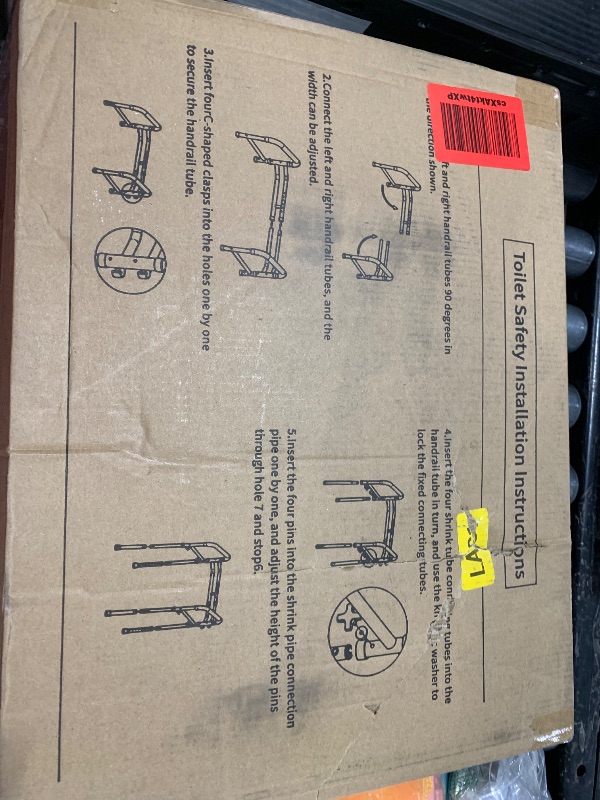Photo 1 of FSA/HSA Eligible Toilet Safety Rails, Adjustable Toilet Frame for Elderly, Seniors, Handicap & Disabled, Foldable Handicap Toilet Handles Fit Any Toilets (300 LB)