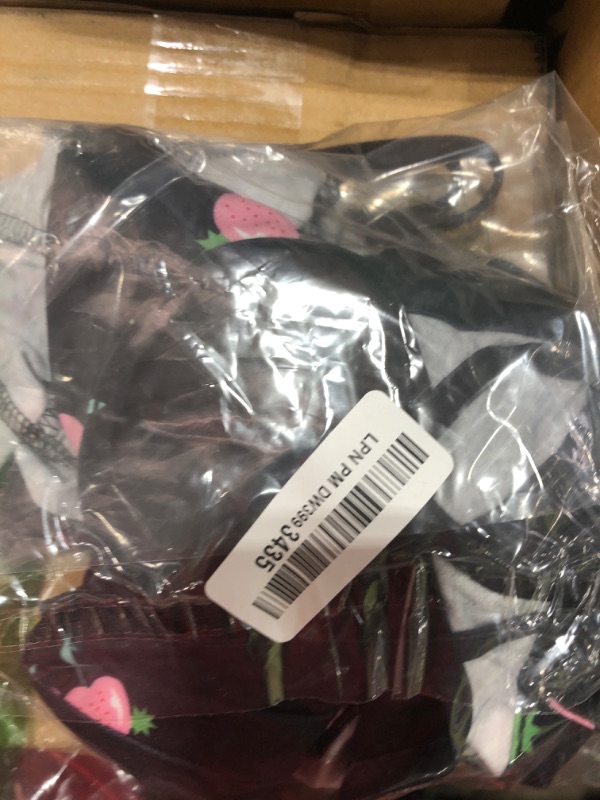 Photo 1 of Avanova Women's Cherry Graphic Sleepwear Ruffle Cami Sleeveless with 2 Piece Pajama Set Black Cherry Small
