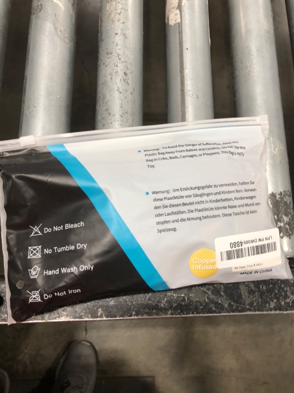 Photo 1 of INDEEMAX Ankle Brace for Women & Men, Ankle Compression Sleeve Support Copper Infused Ankle Brace for Sprained Ankle, Plantar Fasciitis Sports, Achilles Tendonitis Pain Relief, Copper Black, M