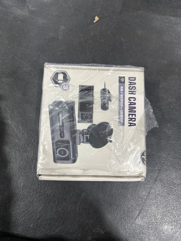 Photo 1 of 3 Channel WiFi Dash Cam, 4K+1080P+1080P Front Inside and Rear, Triple Dash Camera with 64GB Card, APP Control, G-Sensor, Parking Monitor, Loop Recording, Night Vision, Black