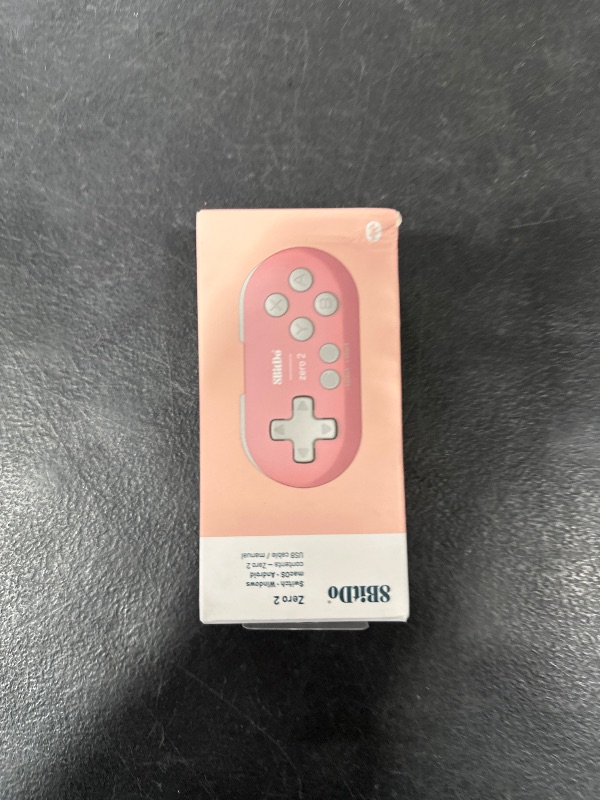 Photo 1 of 8Bitdo Zero 2 Bluetooth Gamepad Keychain Sized Mini Controller for Switch, Windows, Android, macOS & Raspberry Pi(Pink Edition) - Nintendo Switch