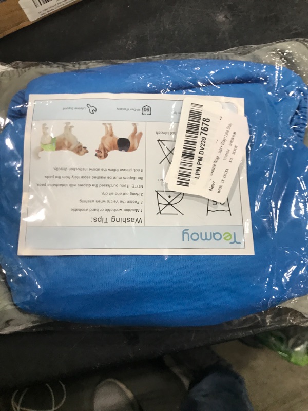 Photo 2 of Teamoy Reusable Wrap Diapers for Male Dogs, Washable Puppy Belly Band Pack of 3 (XXL, 29"-34" Waist, Black+ Gray+ Lake Blue)