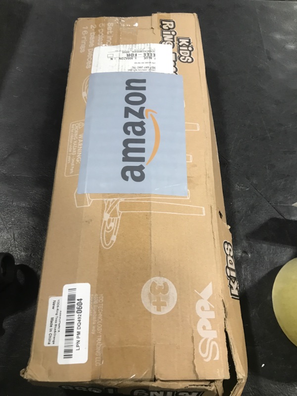 Photo 1 of Ring Toss Game for Kids, Indoor & Outdoor Game for Family and Adults with 5 Poles, 2 Bases and 16 Rings in 4 Colors, Soft Foam Toy for Kids Backyard Ring Toss Fun