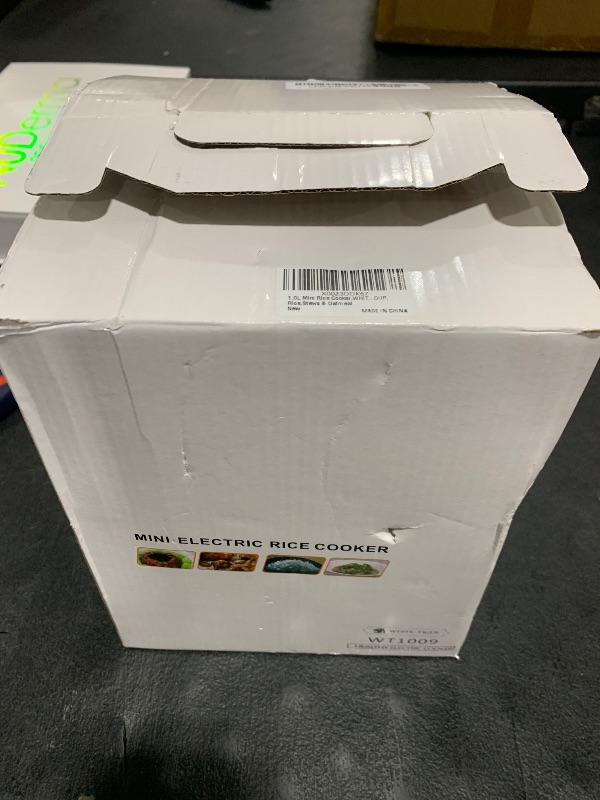 Photo 1 of 1.0L Mini Rice Cooker,WHITE TIGER Portable Travel Steamer Small,15 Minutes Fast Cooking, Removable Non-stick Pot, Keep Warm, Suitable For 1-2 People - For Cooking Soup, Rice, Stews & Oatmeal