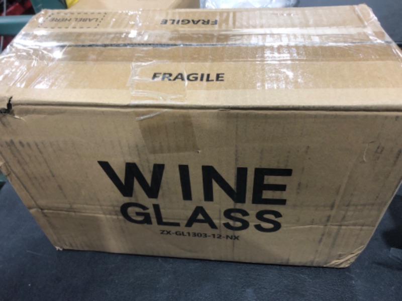 Photo 1 of Wine Glasses Set of 12, 12oz Clear Red/White Wine Glasses, Long Stem Wine Glasses for Party, Wedding and Home