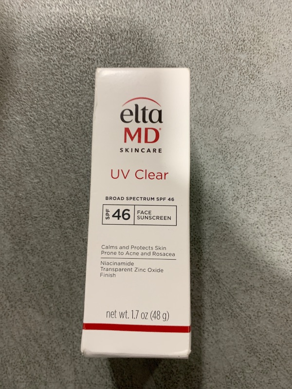 Photo 1 of EltaMD UV Clear Face Sunscreen SPF 46, Oil Free Sunscreen for Face with Zinc Oxide, Dermatologist Recommended Lotion,1.7 oz Pump