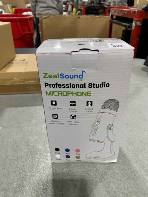 Photo 2 of ZealSound USB Microphone,Condenser Computer PC Mic,Plug&Play Gaming Microphones for PS 4&5.Headphone Output&Volume Control,Mic Gain Control,Mute Button Vocal,YouTube Podcast on Mac&Windows(Black)