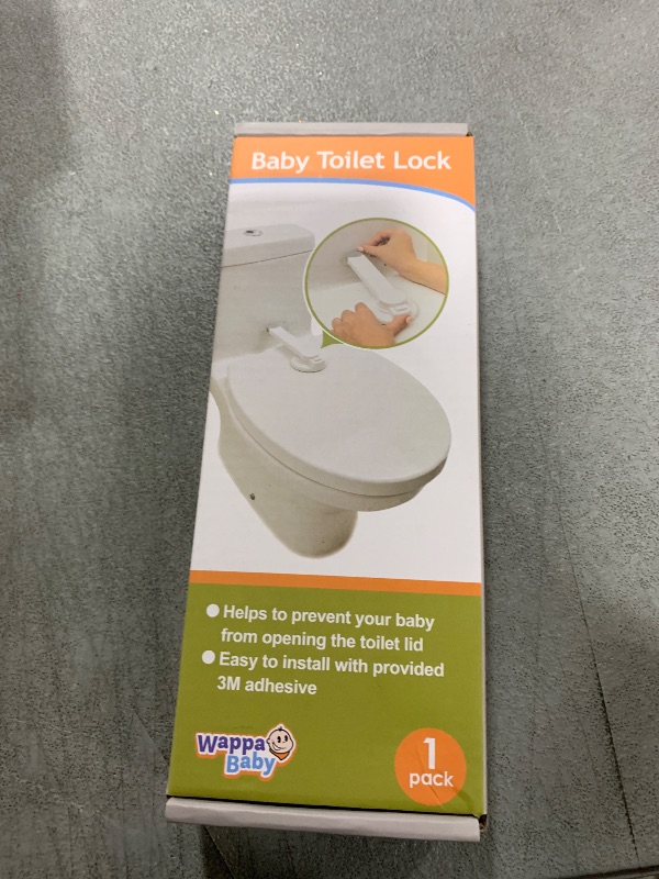 Photo 2 of Baby Toilet Lock by Wappa Baby - 9"L x 4"W - Ideal Baby Proof Toilet Lid Lock - No Tools Needed Easy Installation with 3M Adhesive - Top Safety Toilet Seat Lock - Fits Most Toilets - White (1 Pack)