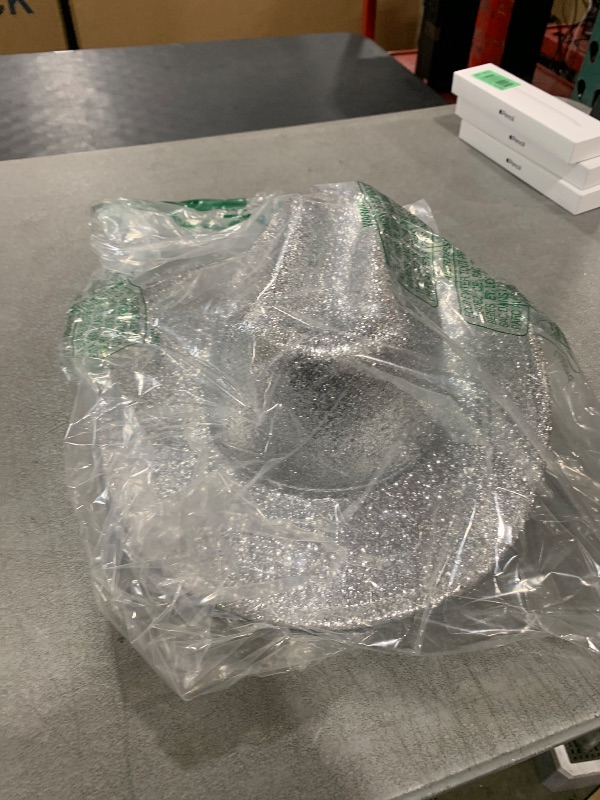 Photo 1 of Silver Space Cowboy Hat - Sparkly Glitter Holographic Cowgirl Hat Rave Hat for Bachlorette Party Halloween(M)