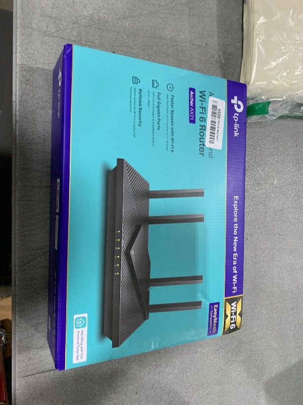 Photo 2 of TP-Link AX1800 WiFi 6 Router V4 (Archer AX21) – Dual Band Wireless Internet Router, Gigabit Router, Easy Mesh, Works with Alexa - A Certified for Humans Device