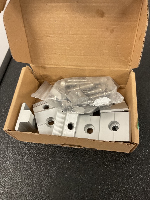 Photo 1 of Solar Panel Bracket Kit, 6 Pcs 7.87 in Aluminium Solar Panel Mounting Rail 30mm/35mm Solar Panel End Clamps, Solar Panel Brackets for Metal Roof, Tin Roof, Flat Roof, Sheet Roof, Silver