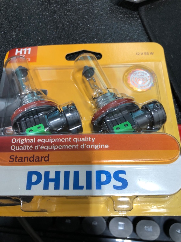 Photo 1 of PHILIPS - 12362B2 H11 Standard Halogen Replacement Headlight Bulb, 2 Pack