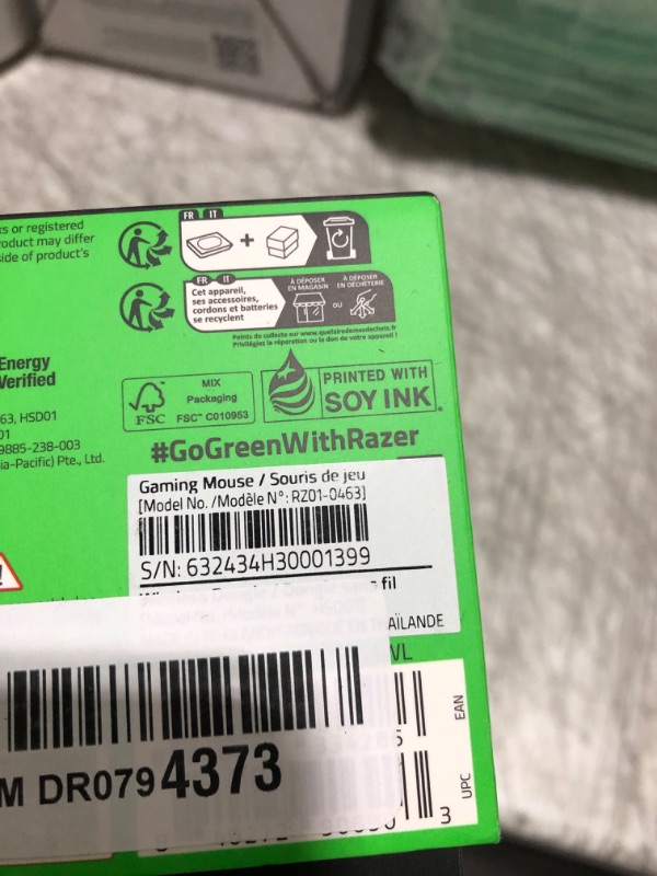 Photo 1 of Razer DeathAdder V3 Pro Wireless Gaming Mouse + Hyperpolling Wireless Dongle: 63g Ultra Lightweight - Focus Pro 30K Optical Sensor - Optical Switches Gen-3-5 Programmable Buttons - Black
