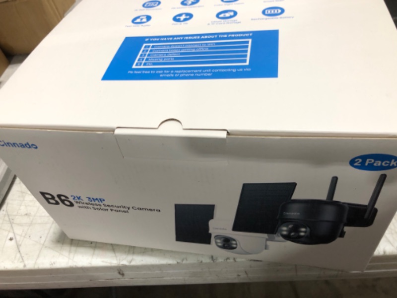 Photo 1 of 2K Cameras for Home Security-2.4G WiFi Outdoor Camera Wireless Solar/Battery Powered with solar panel, 360° Viewing, AI Human Detection, Color Night Vision, with SD Storage, Works with Alexa(2 Pack)