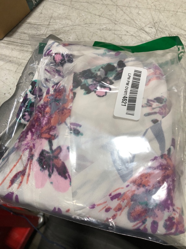 Photo 1 of Allimy Womens Summer Casual Blouses Dressy Trendy 2025 Short Sleeve Floral Tops Purple L