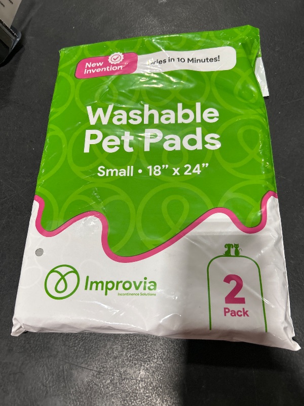 Photo 1 of IMPROVIA® Reusable Puppy Pad – Waterproof, Extra-Absorbent, Washable Pee Pad for Dog Training, Whelping, & More – Protect Your Floors & Pet with Quick-Drying Potty Pad (Small - 18"x24")