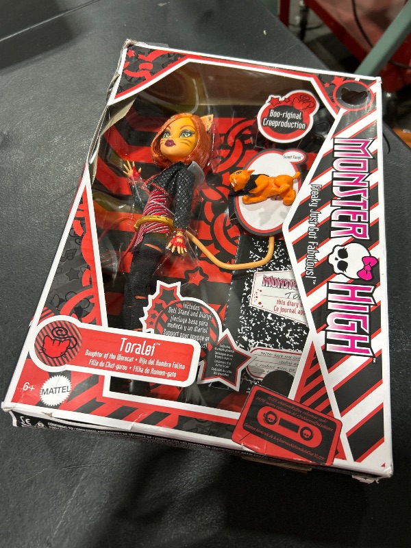 Photo 1 of Monster High Boo-riginal Creeproduction Doll, Toralei Collectible Reproduction with Doll Stand, Diary, and Pet Saber-Tooth Tiger Sweet Fangs