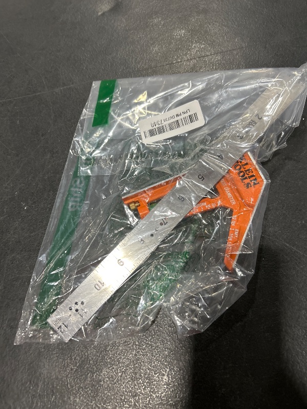Photo 1 of Klein Tools 935CSEL Combination Square Ruler for Electricians and Carpenters, Stainless Steel Double Sided Ruler, Bubble Level, Magnetic