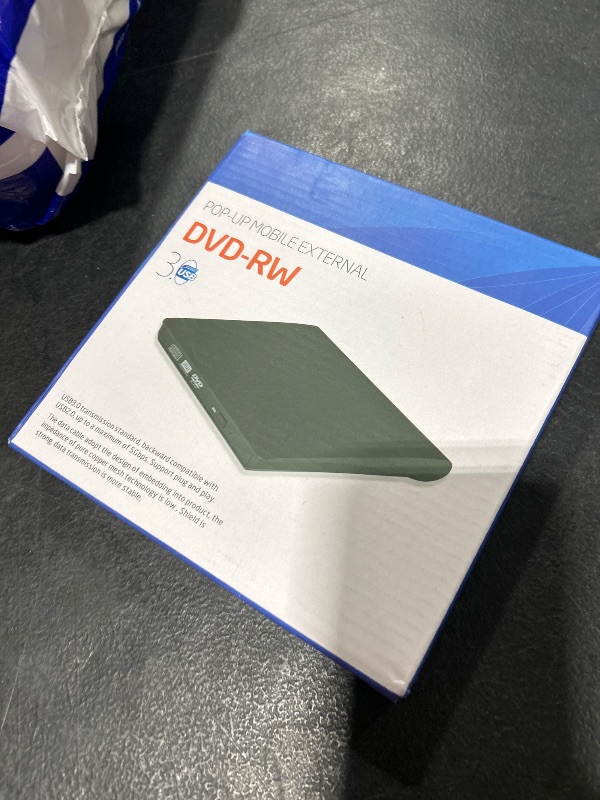 Photo 1 of External DVD Drive USB 3.0 Type-C CD Burner Portable CD +/-RW Drive DVD Player for ROM Rewriter Burner Compatible with Laptop Desktop PC Windows MacBook Linux Mac OS