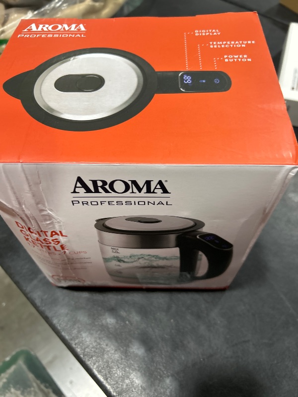 Photo 1 of AROMA® Professional 1.7L / 7-Cup Digital Glass Water Kettle (AWK-170D)