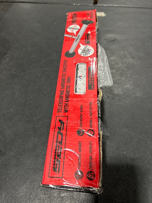 Photo 1 of Magnet Sweeper Magnetic Nail Roller: 17-Inch Heavy Duty Magnet Nail Pickup Rolling Tool with Telescoping Adjustable Handle 8.8-Pound Capacity Ideal for Workshop Garage Yard Construction Cleanup