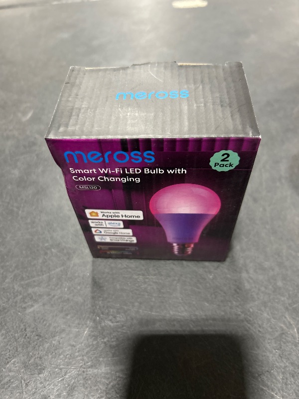 Photo 1 of meross Smart Light Bulb, Smart WiFi LED Bulbs Compatible with Apple HomeKit, Siri, Alexa, Google Assistant and SmartThings, Dimmable E26 Multicolor 2700K-6500K RGB, 810 Lumens 60W Equivalent