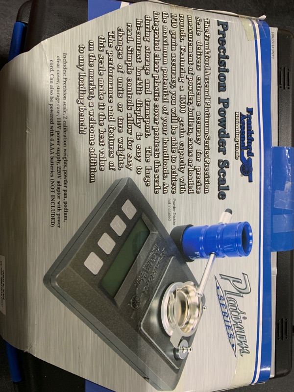 Photo 1 of Frankford Arsenal Platinum Series Precision Scale with LCD Display, Auto Shut-Off, Case for Accurate Measurements, Reloading