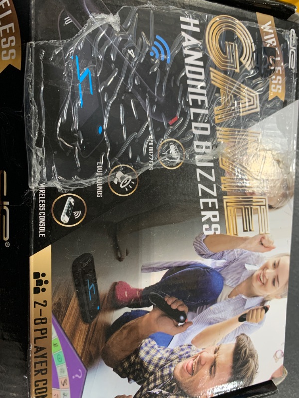 Photo 1 of Digital Energy Wireless Handheld Game Buzzer System - Console Displays First Buzz-in - Great for Jeopardy, Family Feud, Trivia and Buzzer Games - 4 Joystick Buzzers