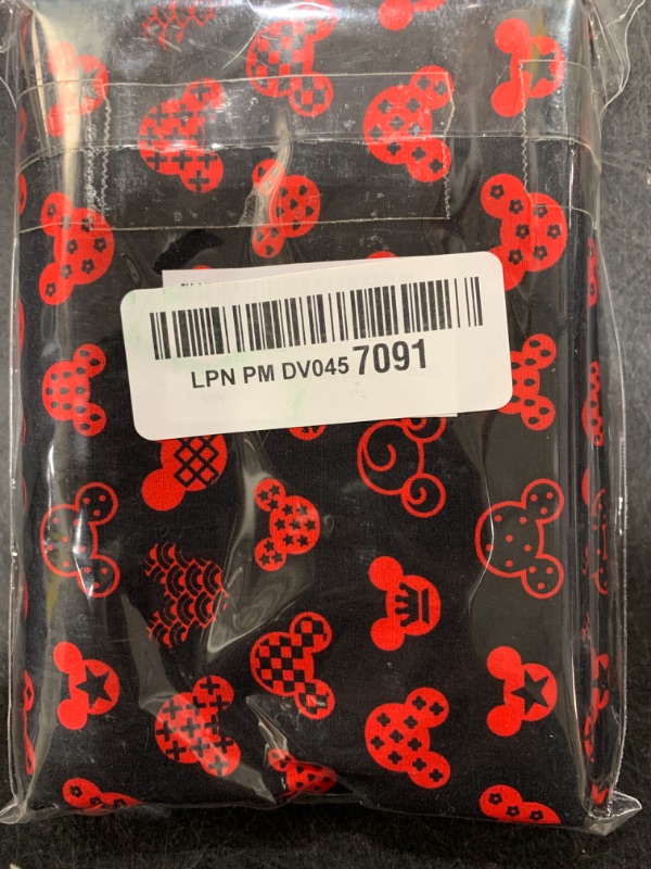 Photo 1 of Disney Mickey Mouse Minnie Heads Character Cartoon Pattern 100% Cotton in Different Color Quilting Fabric for Patchwork Needlework DIY Sewing Crafting Precut Face Mask 18x22 Inches (Set of 5 Pieces)