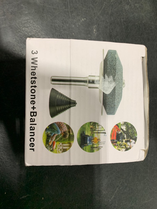 Photo 1 of ?New?LawnMower Blade Sharpener with Steel Backing 3Pack,Universal Multi-Sharp Rotary Lawn Mower Blade Sharpener and Free Balancer for Any Power Hand Drill,high temperature resistance and hardness
